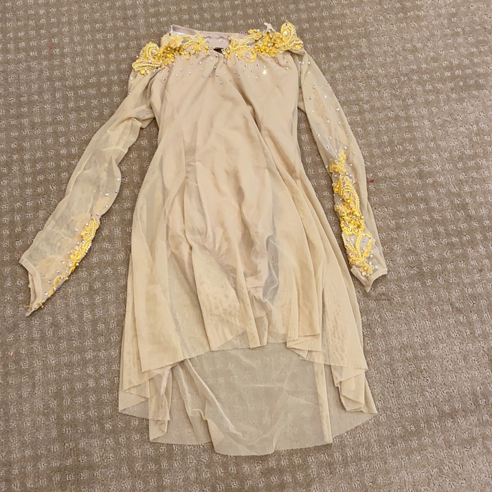 Girls Nude Flowy Lyrical Dance Costume